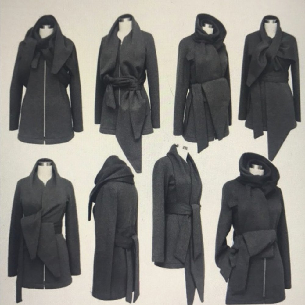 Erin Alexandra Klym Woman's‎ Scarf Jacket Grey